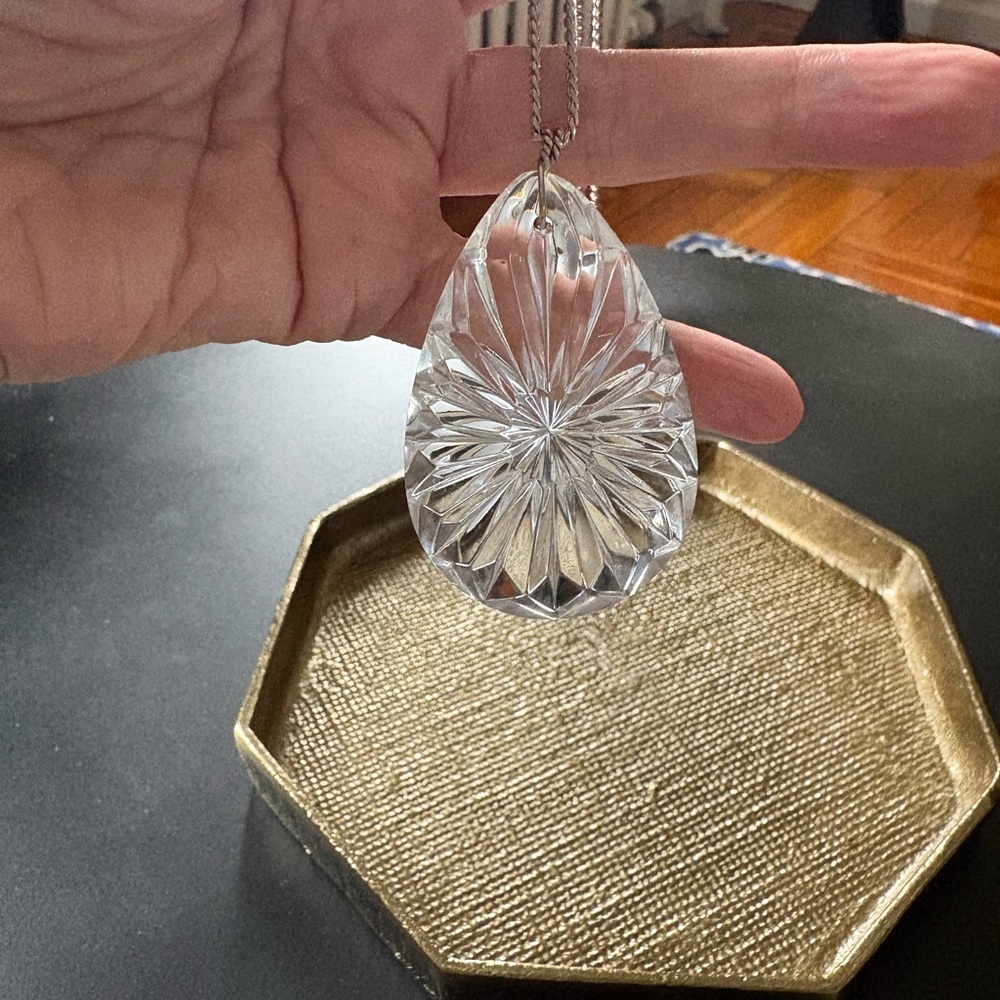 Vintage Waterford Crystal Tear Drop Necklace - Picture 3 of 16